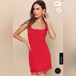 Lulu's Vibrant Red Dress